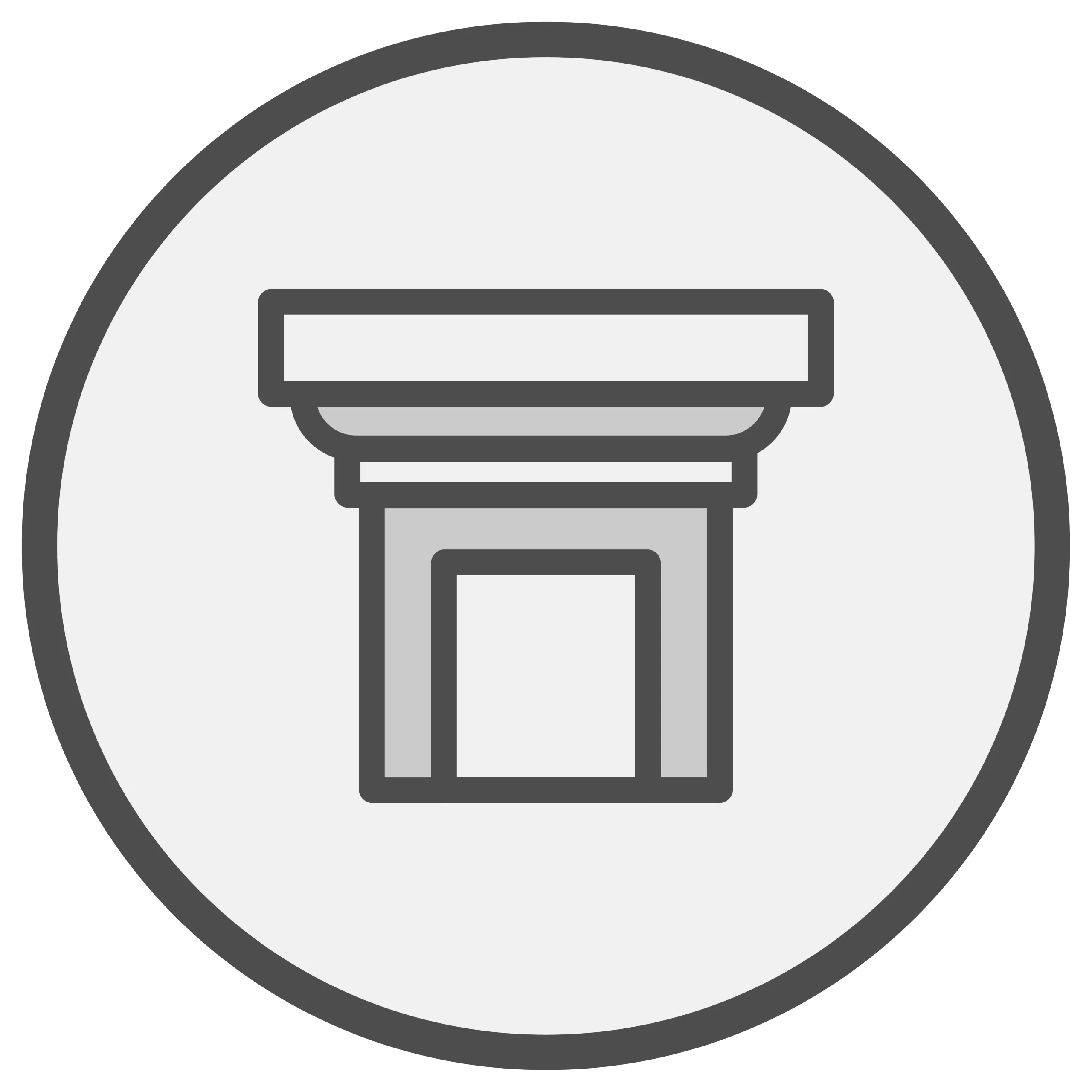 Circular icon of moulding.