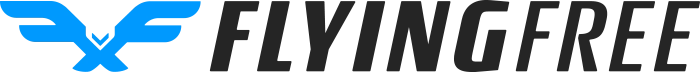 Flying Free large full logo with black text.