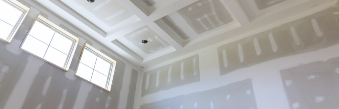 Drywall in a new home.